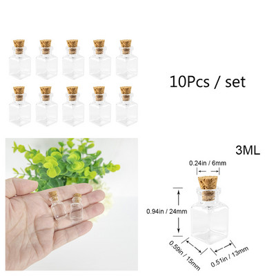 10 komada malih staklenih bočica, privjesaka Diy slatke boce s plutenim staklenkama, božićnih svadbenih poklona, bočica, besplatna dostava