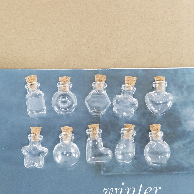 10 komada malih staklenih bočica, privjesaka Diy slatke boce s plutenim staklenkama, božićnih svadbenih poklona, bočica, besplatna dostava