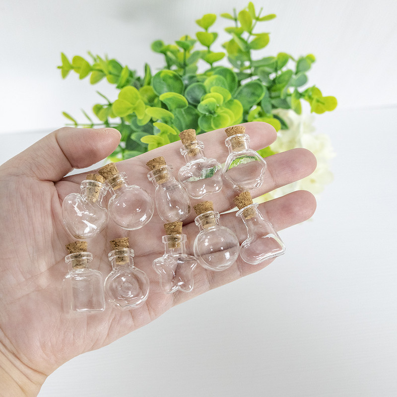 10 komada malih staklenih bočica, privjesaka Diy slatke boce s plutenim staklenkama, božićnih svadbenih poklona, bočica, besplatna dostava