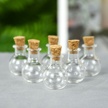 10 бр./лот Мини прозрачна стъклена бутилка с коркова запушалка Amall Wish Jar Drift Bottle за коледна сватба, рожден ден, украса