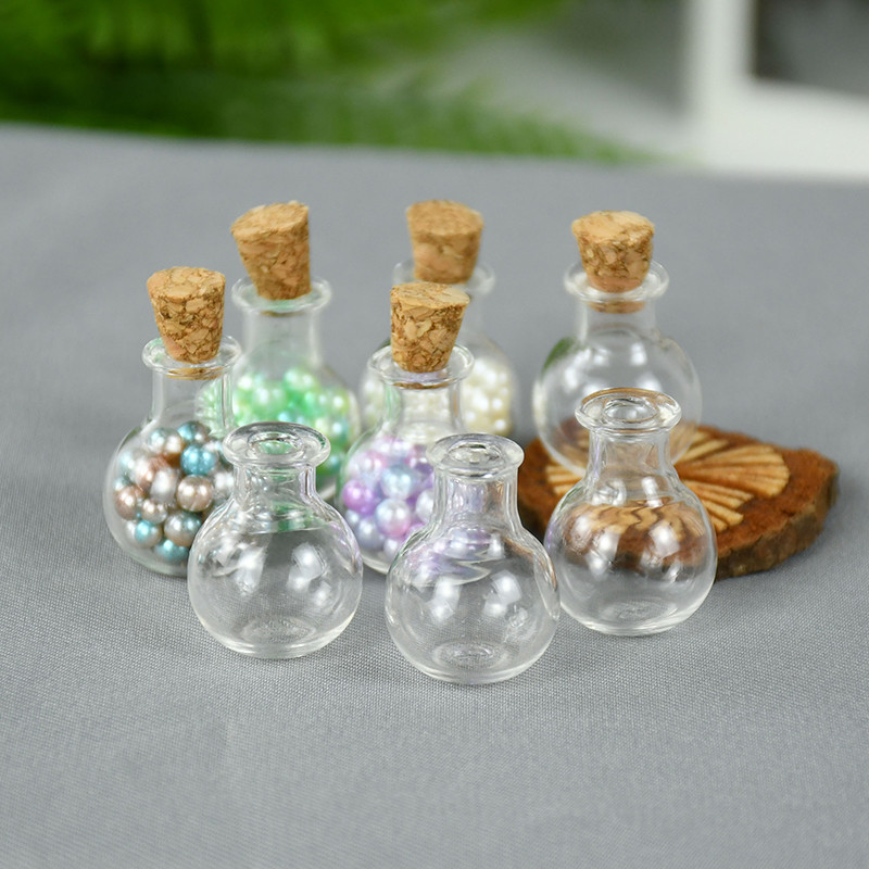 10gab/partija Mini caurspīdīga stikla pudele ar korķa aizbāzni Amall Wish Jar Drift pudele Ziemassvētku kāzu dzimšanas dienas ballītes dekorēšanai