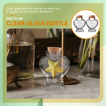 Творческа прозрачна стъклена бутилка с коркова запушалка Идеална за Направи си сам и декорация Идеален подарък за приятели и семейство
