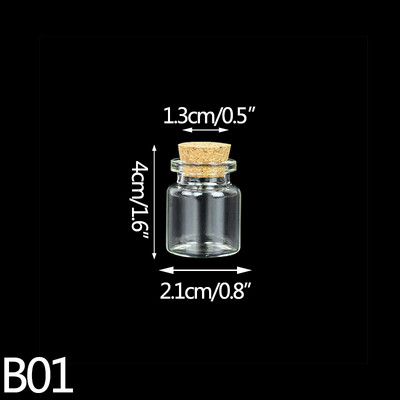5db 7/10/12/20 ml átlátszó üveg, sodródó palackok parafa dugóval Karácsonyi esküvői születésnapi parti dekoráció Kívánságüvegek Ajándékok