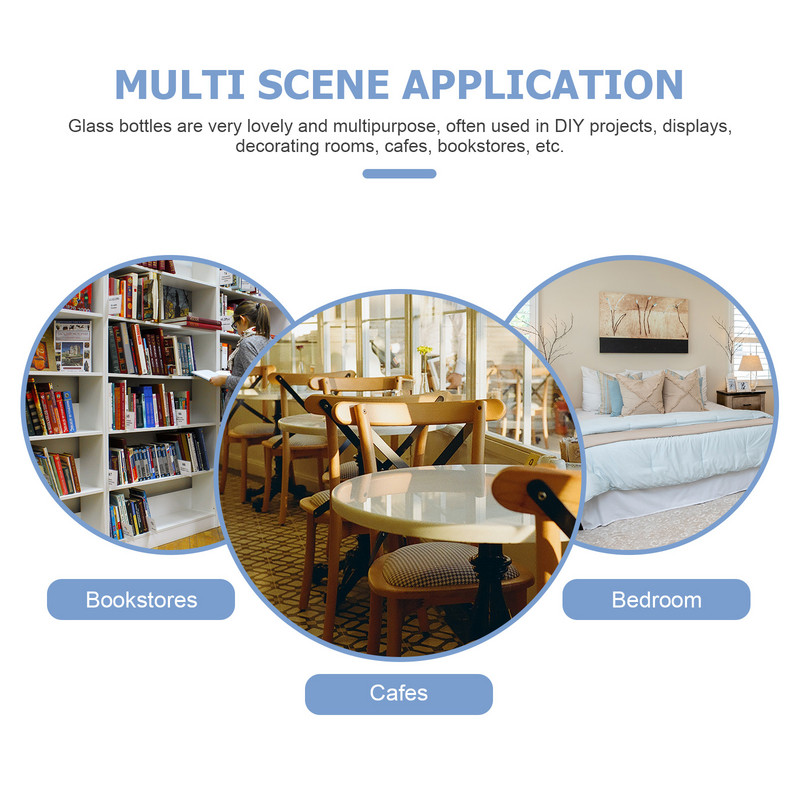 Stiklinis butelis Širdies Stiklainis Stiklainiai Buteliai Norintys kamštienos formos saldainiai Origami Maži Dekoratyviniai Žvaigždučių Indeliai Mini Dangteliai Indelis