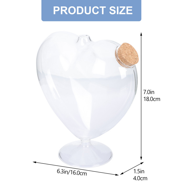 Stiklinis butelis Širdies Stiklainis Stiklainiai Buteliai Norintys kamštienos formos saldainiai Origami Maži Dekoratyviniai Žvaigždučių Indeliai Mini Dangteliai Indelis