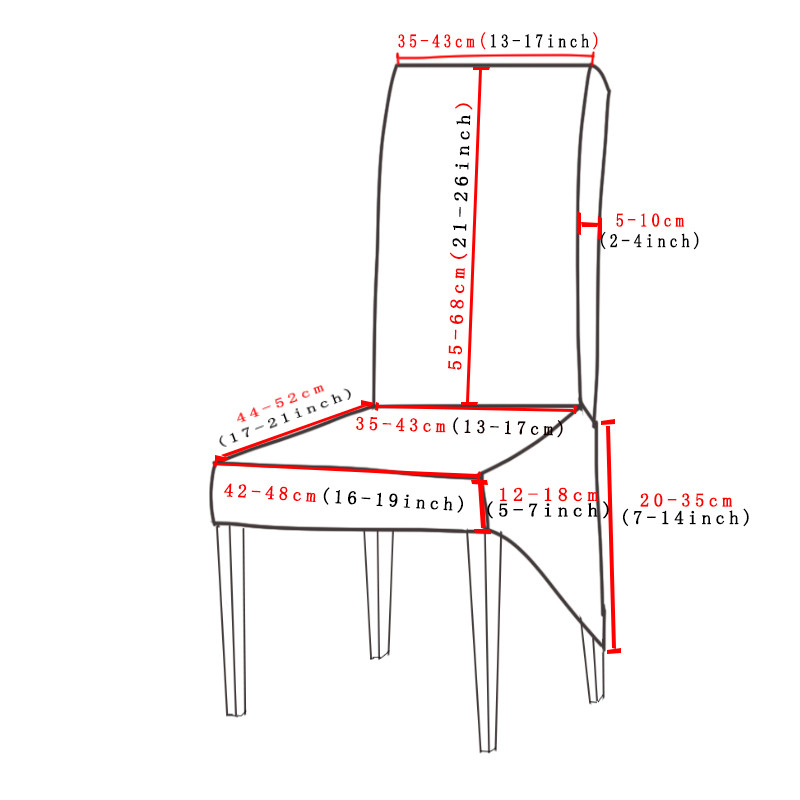 Elasztikus egyszínű székhuzat Otthon Spandex Stretch Slip-huzatok Székülés huzatok Konyhához Étkező Esküvői Bankett Kezdőlap