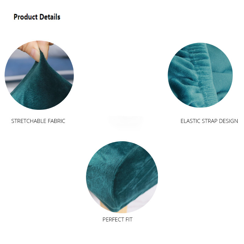 Elasztikus egyszínű székhuzat Otthon Spandex Stretch Slip-huzatok Székülés huzatok Konyhához Étkező Esküvői Bankett Kezdőlap