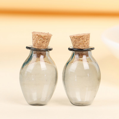 2 tk Mini klaasvärvi pudelid Armsad pudelid korgist väikeste pudelitega Kingitus pisikeste purkidega viaalid