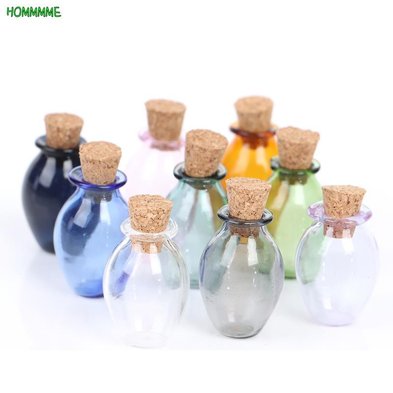 2 tk Mini klaasvärvi pudelid Armsad pudelid korgist väikeste pudelitega Kingitus pisikeste purkidega viaalid