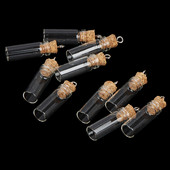 10GB Mini stikla vēlmju pudele, maza, tiny, caurspīdīga korķa burka, korķa stikla pudeles, stikla aizbāznis, caurspīdīga pudele, dāvanas 15 ml