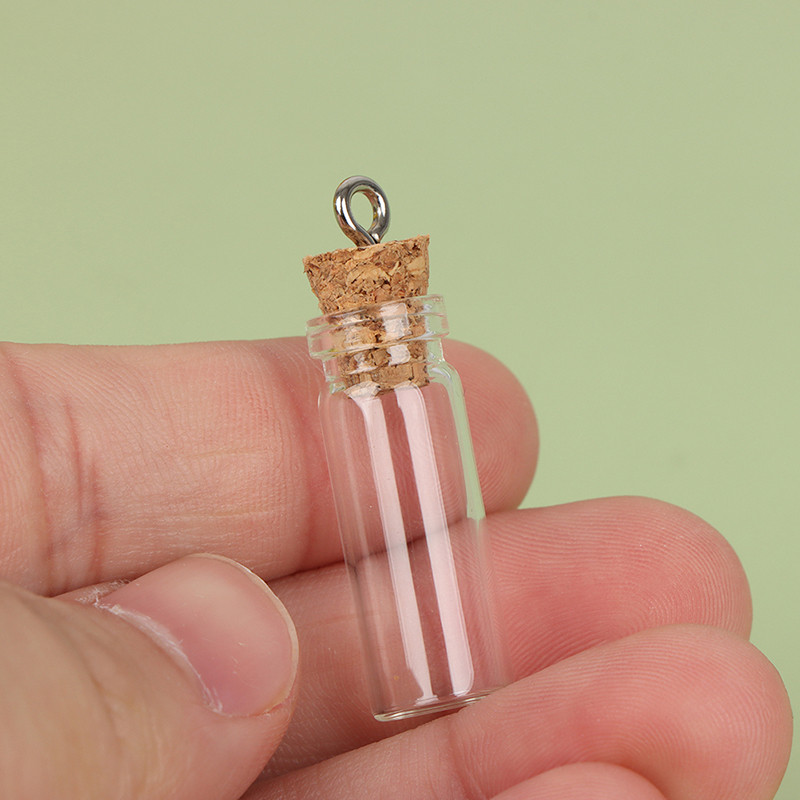 10GB Mini stikla vēlmju pudele, maza, tiny, caurspīdīga korķa burka, korķa stikla pudeles, stikla aizbāznis, caurspīdīga pudele, dāvanas 15 ml