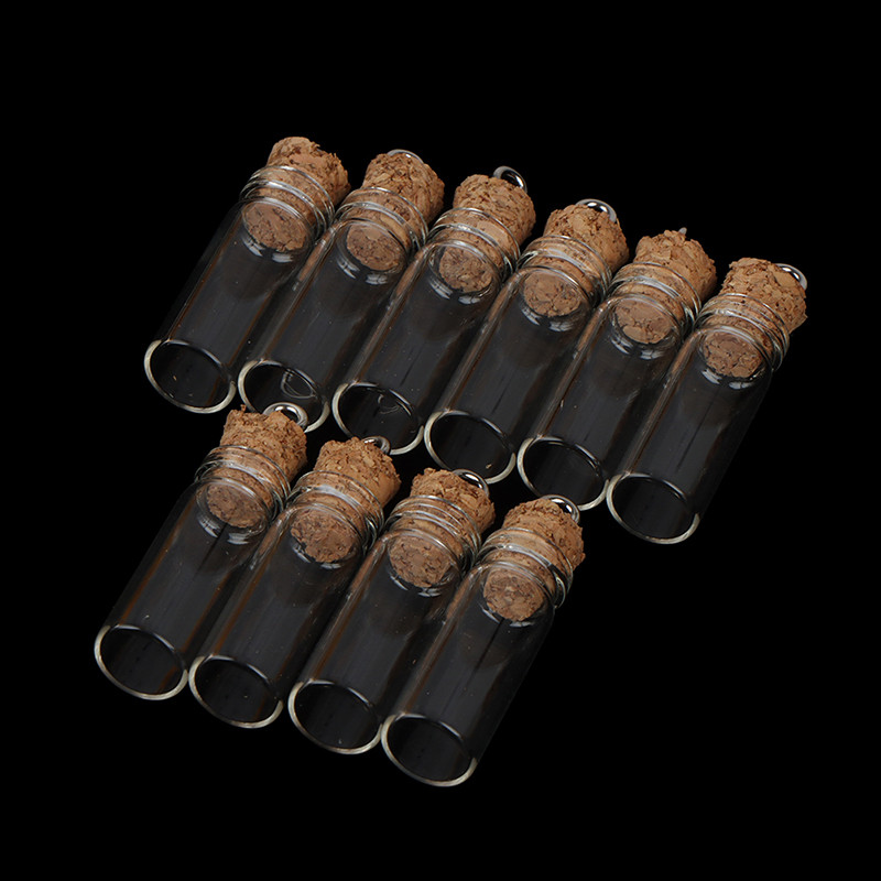 10GB Mini stikla vēlmju pudele, maza, tiny, caurspīdīga korķa burka, korķa stikla pudeles, stikla aizbāznis, caurspīdīga pudele, dāvanas 15 ml