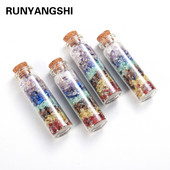 1 gab Vēlējumu pudele Dabiski dziedinoša septiņu čakru kristāla grants šķembu akmeņi Lucky Drifting pudele mājas dekorācijas dāvana