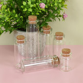 5 vnt Mini skaidrūs stikliniai indeliai palinkėjimų butelis „pasidaryk pats“ indeliai Pigūs žinutės buteliukai Papuošalai kamštienos kamštis namų dekoravimas