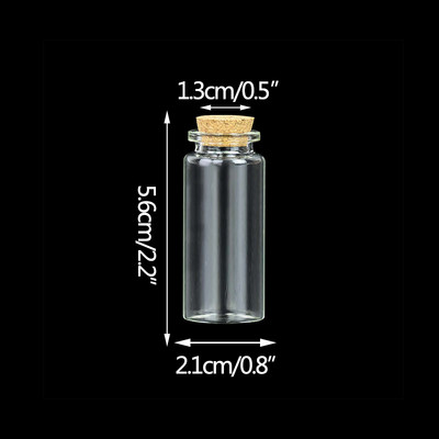 5 vnt Mini skaidrūs stikliniai indeliai palinkėjimų butelis „pasidaryk pats“ indeliai Pigūs žinutės buteliukai Papuošalai kamštienos kamštis namų dekoravimas