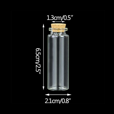 5 vnt Mini skaidrūs stikliniai indeliai palinkėjimų butelis „pasidaryk pats“ indeliai Pigūs žinutės buteliukai Papuošalai kamštienos kamštis namų dekoravimas