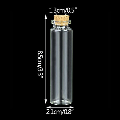 5 vnt Mini skaidrūs stikliniai indeliai palinkėjimų butelis „pasidaryk pats“ indeliai Pigūs žinutės buteliukai Papuošalai kamštienos kamštis namų dekoravimas