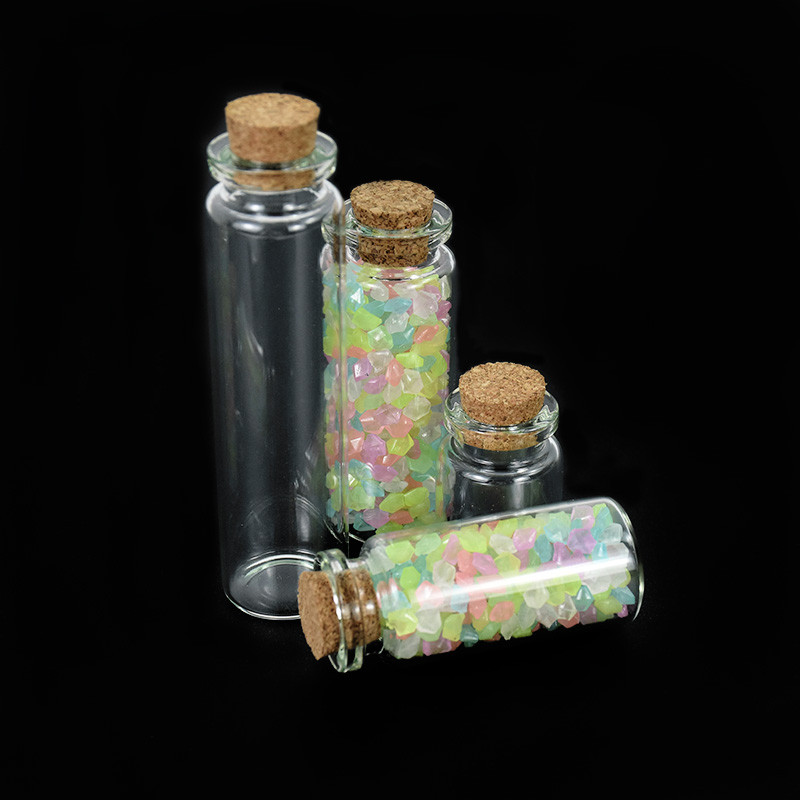 5 vnt Mini skaidrūs stikliniai indeliai palinkėjimų butelis „pasidaryk pats“ indeliai Pigūs žinutės buteliukai Papuošalai kamštienos kamštis namų dekoravimas