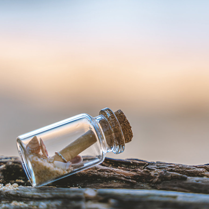 5gab Mini caurspīdīga stikla pudeles ar korķa aizbāzni, DIY Tukšs ziņojums Mazas burciņas Vēlējumu pudele Kāzu dzimšanas dienas ballītes noformējums