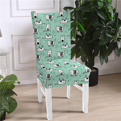 Cute Animal Print Κάλυμμα Καρέκλας Stretch Ελαστικό Ελαστικό Καλύμματα Καρέκλας Τραπεζαρίας Slip Covers Dogs Cats printed Seat covers Home Party Διακόσμηση