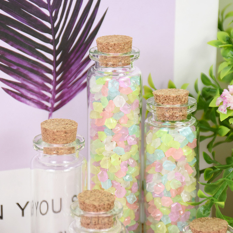 5gab Diametrs 210mm Vīna korķa stikla pudele Drifting pudele Vēlēšanās pudele Mini konfekšu pudele caurspīdīga maza pudele