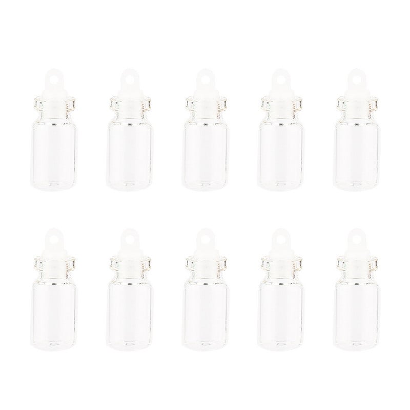10 gab. 1,5 ml rotājumi, dekoratīvi stikla pudeles, mazas mini burciņas, kāzu dzidras ar korķa vēstules flakoni Konteiners DIY Art Craft