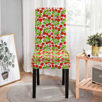 Νέο ελαστικό κάλυμμα καρέκλας τραπεζαρίας Fruit print Spandex Slipcover καρέκλας Strech σκαμπό κουζίνας Καλύμματα καθισμάτων Διακόσμηση για πάρτι σπιτιού