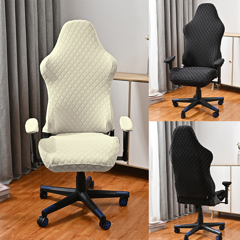 Vienspalvis žaidimų kėdės užvalkalas Minkštas elastingumas Polar Fleece fotelio užvalkalai Kompiuterio sėdynės kėdžių užvalkalai Tamprus besisukantis keltuvas