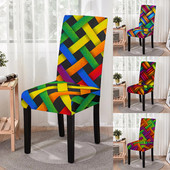 Ģeometrisks ēdamistabas krēsla pārvalks, izstiepjams, noņemams ēdamistabas krēsla aizsargpārklājs, sēdekļa pārvalks ceremonijas banketu kāzu ballītei