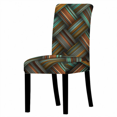 Ģeometrisks ēdamistabas krēsla pārvalks, izstiepjams, noņemams ēdamistabas krēsla aizsargpārklājs, sēdekļa pārvalks ceremonijas banketu kāzu ballītei