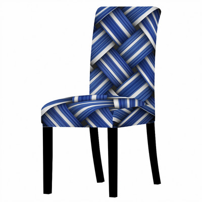 Ģeometrisks ēdamistabas krēsla pārvalks, izstiepjams, noņemams ēdamistabas krēsla aizsargpārklājs, sēdekļa pārvalks ceremonijas banketu kāzu ballītei