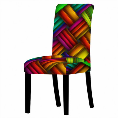 Ģeometrisks ēdamistabas krēsla pārvalks, izstiepjams, noņemams ēdamistabas krēsla aizsargpārklājs, sēdekļa pārvalks ceremonijas banketu kāzu ballītei