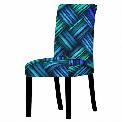 Ģeometrisks ēdamistabas krēsla pārvalks, izstiepjams, noņemams ēdamistabas krēsla aizsargpārklājs, sēdekļa pārvalks ceremonijas banketu kāzu ballītei
