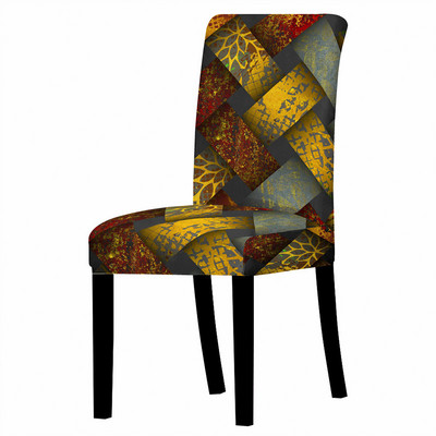 Ģeometrisks ēdamistabas krēsla pārvalks, izstiepjams, noņemams ēdamistabas krēsla aizsargpārklājs, sēdekļa pārvalks ceremonijas banketu kāzu ballītei