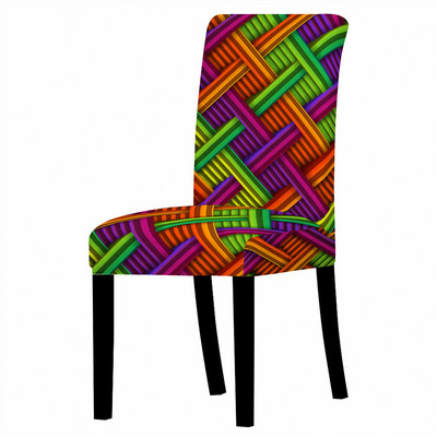 Ģeometrisks ēdamistabas krēsla pārvalks, izstiepjams, noņemams ēdamistabas krēsla aizsargpārklājs, sēdekļa pārvalks ceremonijas banketu kāzu ballītei