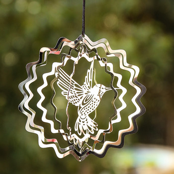 Tree of Life Wind Spinner Catcher Τρισδιάστατο περιστρεφόμενο μενταγιόν με καθρέφτη που ρέει με ανάκλαση φωτός Σχεδιασμός κρεμαστής εξωτερικής διακόσμησης κήπου