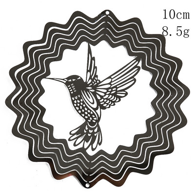 Gyvybės medžio vėjo suktuko gaudyklė 3D besisukantis pakabukas, tekantis šviesos efektas veidrodžio atspindžio dizaino sodo lauko kabantis dekoras