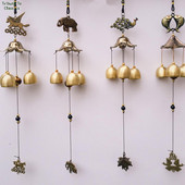 1 gab. Antikvariāts vēja zvans vara pagalma dārzs āra dzīvojamā apdare metāla vēja zvani āra ķīniešu austrumu laimīgā metāla dekors