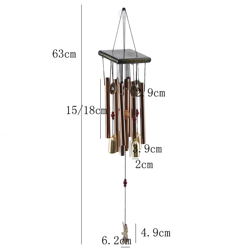 Copper Money Wind Chime μενταγιόν Μπαλκόνι Εξωτερική αυλή Κήπος Διακόσμηση σπιτιού Μεταλλικός σωλήνας Wind Chime Μεγάλος Wind Chimes Bells Tubes