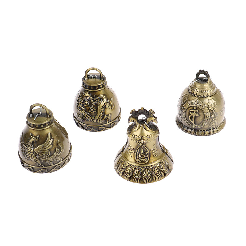 1 бр. Антични вятърни камбанки Меден двор Градина Декорация за живеене на открито Метални вятърни камбанки Китайски ориенталски метални печалби