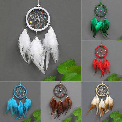 Hanging Ornaments Indian Style Dream Catcher for Wall Decoration Birthday Gift Hanging Decorations Wind Chimes Decoration Craft