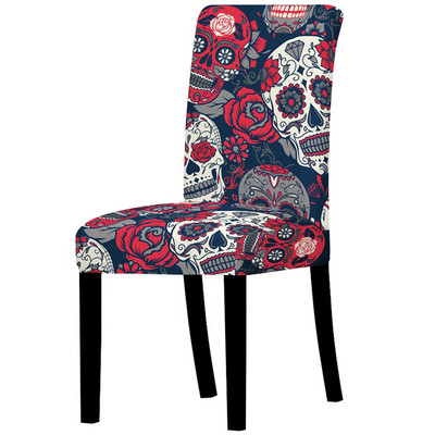 Amerikāņu stila galvaskausa apdruka Elastīgs krēsla pārvalks Ēdamistabas krēslu pārvalks Mazgājams biroja krēslu pārvalks Sēdekļa pārvalks Viesnīcas mājas dekorēšana