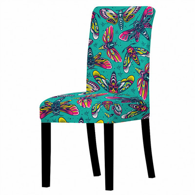 Amerikāņu stila galvaskausa apdruka Elastīgs krēsla pārvalks Ēdamistabas krēslu pārvalks Mazgājams biroja krēslu pārvalks Sēdekļa pārvalks Viesnīcas mājas dekorēšana