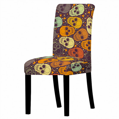 Amerikāņu stila galvaskausa apdruka Elastīgs krēsla pārvalks Ēdamistabas krēslu pārvalks Mazgājams biroja krēslu pārvalks Sēdekļa pārvalks Viesnīcas mājas dekorēšana