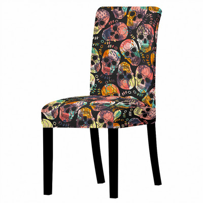 Amerikāņu stila galvaskausa apdruka Elastīgs krēsla pārvalks Ēdamistabas krēslu pārvalks Mazgājams biroja krēslu pārvalks Sēdekļa pārvalks Viesnīcas mājas dekorēšana