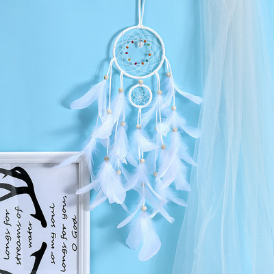 2022 Wall Dream Catcher Led Handmade Feather Braided Wind Chimes Art για διακόσμηση δωματίου Κρεμαστό Χριστουγεννιάτικη διακόσμηση σπιτιού