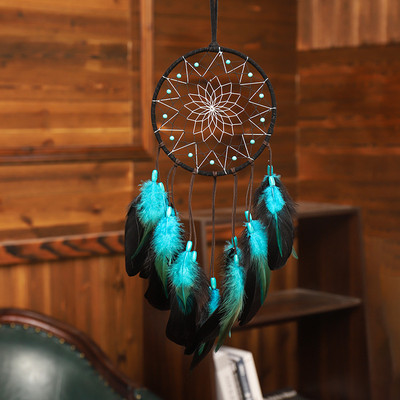 2022 Wall Dream Catcher Led Handmade Feather Braided Wind Chimes Art για διακόσμηση δωματίου Κρεμαστό Χριστουγεννιάτικη διακόσμηση σπιτιού