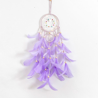 2022 Wall Dream Catcher Led Handmade Feather Braided Wind Chimes Art για διακόσμηση δωματίου Κρεμαστό Χριστουγεννιάτικη διακόσμηση σπιτιού