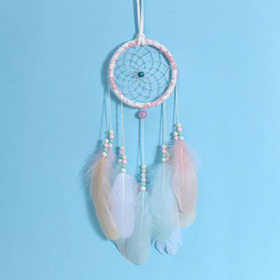 2022 Wall Dream Catcher Led Handmade Feather Braided Wind Chimes Art για διακόσμηση δωματίου Κρεμαστό Χριστουγεννιάτικη διακόσμηση σπιτιού