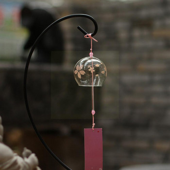 1PC Вятърна камбана в японски стил Японски вятърни камбанки Ръчно изработена стъклена декорация за дома Спа Кухня Офис декор Занаяти Модел Изкуства Декора